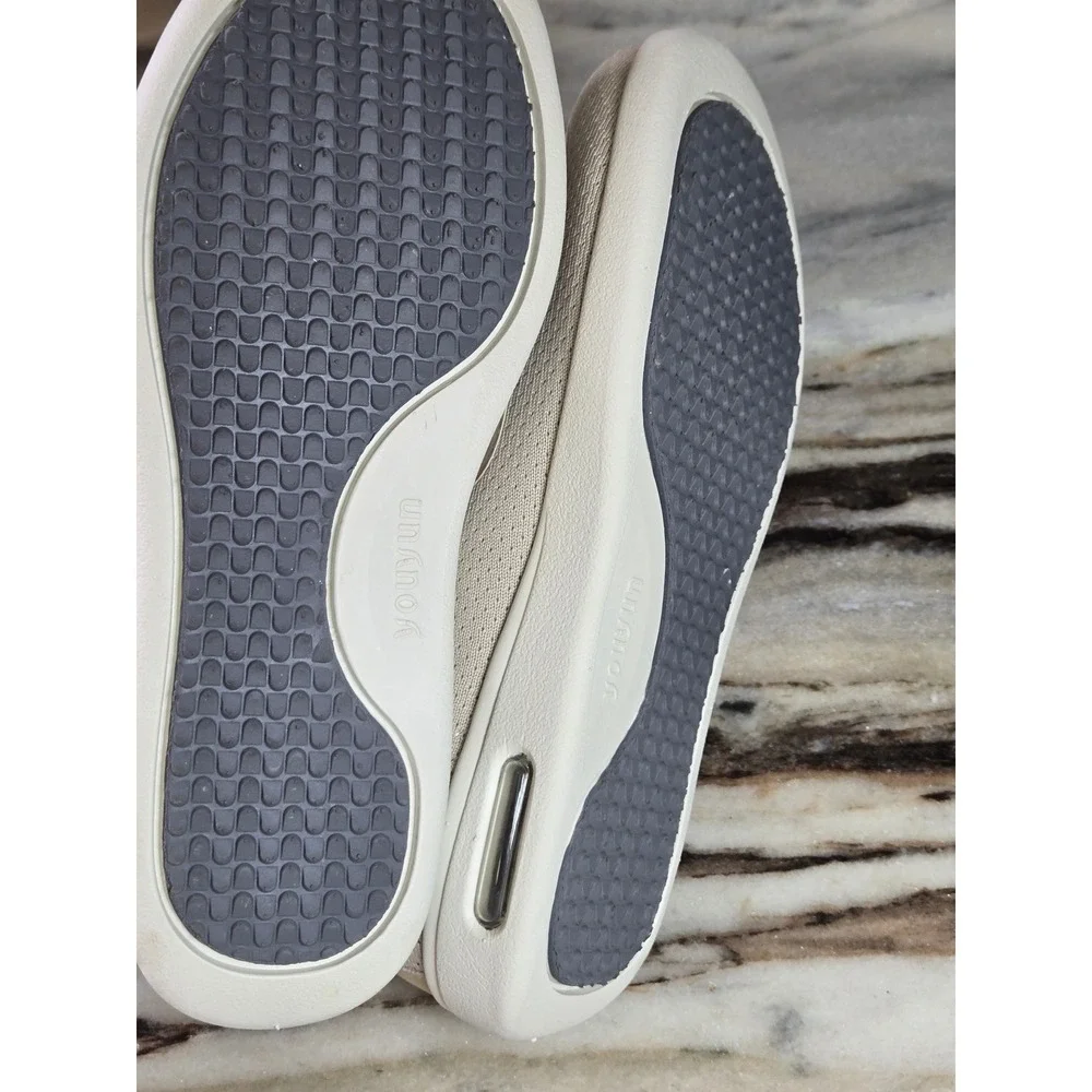 Youyun Beige Diabetic Walking‎ Shoes Memory Foam Air Cushion Straps  Womens 8.5